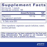 Pure Encapsulations Magnesium Glycinate 120mg