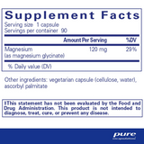 Pure Encapsulations Magnesium Glycinate 120mg